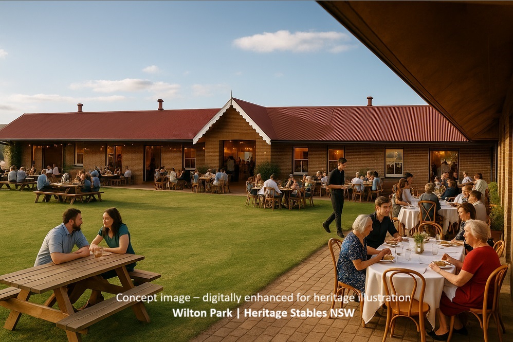 Market dining along the green spine