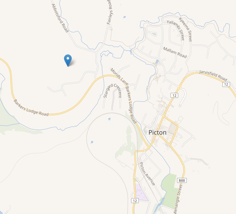 Map of Abbotsford Estate near Picton